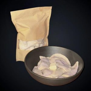 Вареники с мятой картошкой и жареным луком