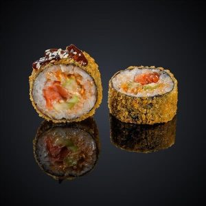 Жареный с лососем