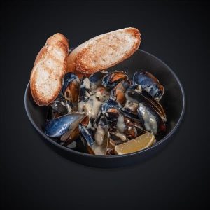 Мидии в соусе Блю-Чиз