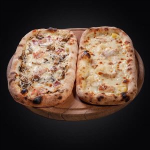 Пиццета "Гавайская & Бекон и вешенки"